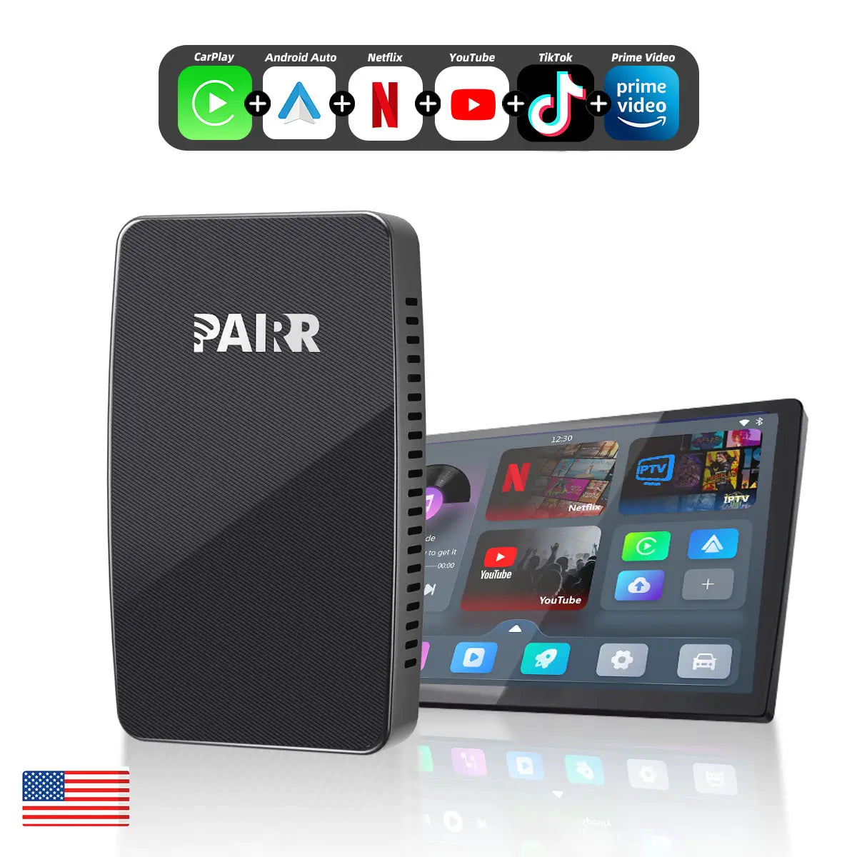 2025 NOVÁ aktualizace Pairr Max Pro-Netflix /YouTube/ IPTV/TikTok Bezdrátový CarPlay/ Android Auto Auto Box