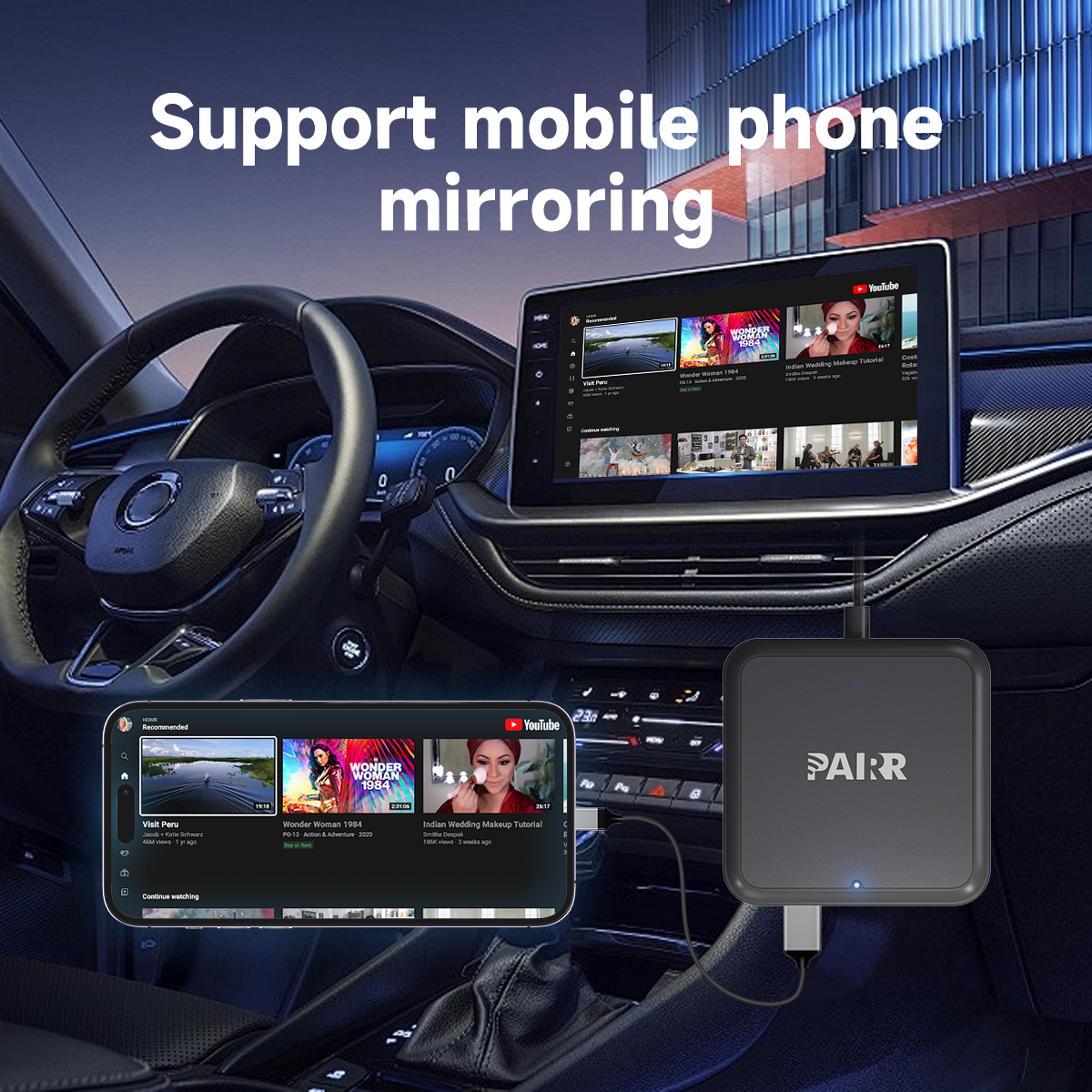 GetPairr TV-HDMI Multimedia Wireless CarPlay/Android Auto Adapter