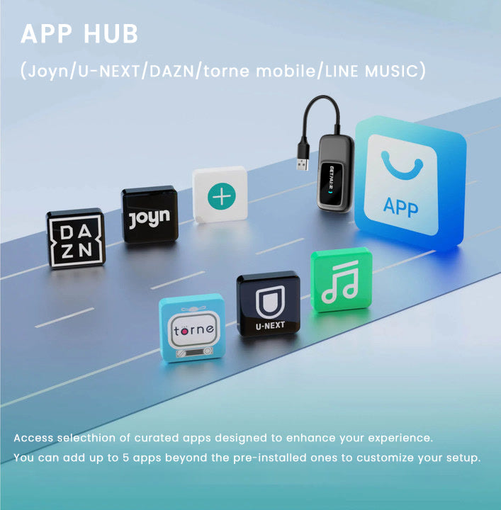 GetPairr Go · Všechno v jednom bezdrátový adaptér CarPlay a Android Auto s App Hubem