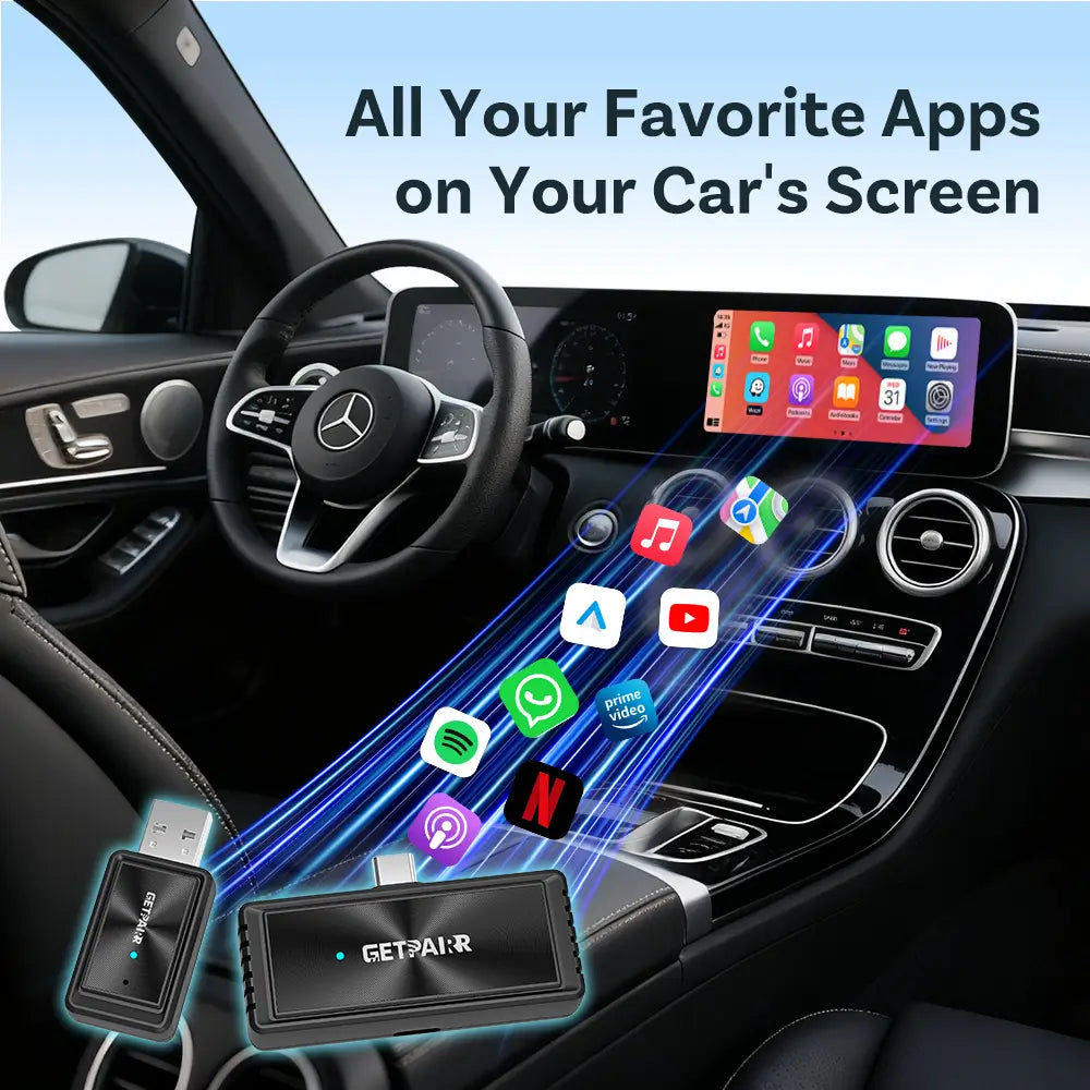 GetPairr Cast® – ワイヤレス全画面ミラーリング&CarPlayアダプター