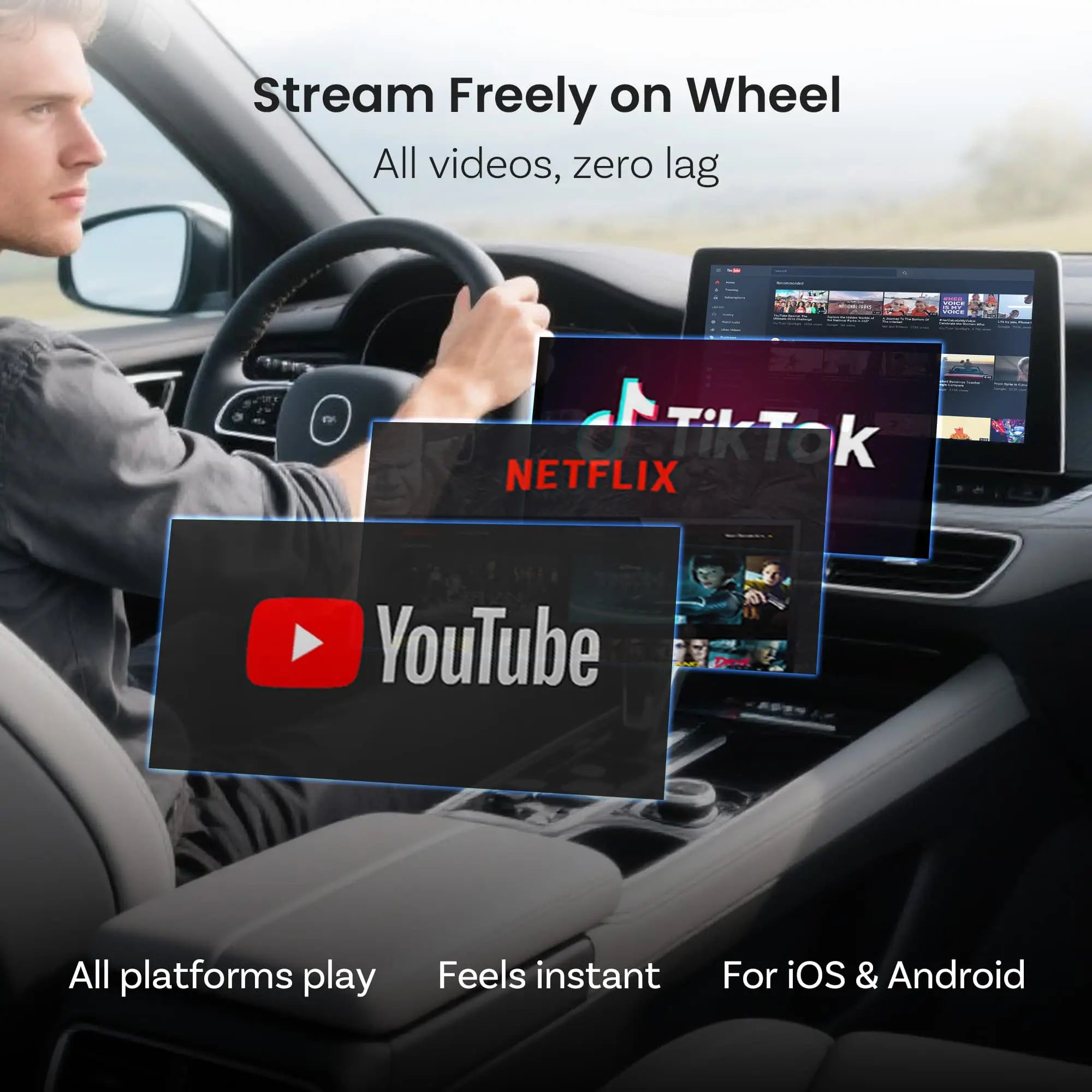 2026 NOVÝ Vylepšený pár TV-HDMI multimediální bezdrátový adaptér CarPlay/Android Auto do auta