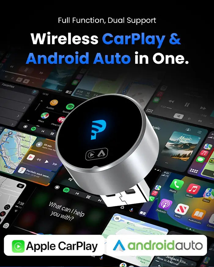 2026 Mejorado GetPairr® MiniPod3.0 | Adaptador inalámbrico CarPlay y Android Auto