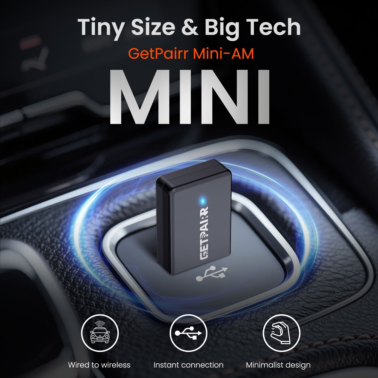 Adaptateur sans fil CarPlay Android Auto Magic Ultra Mini 3.0 GetPairr™ 2025