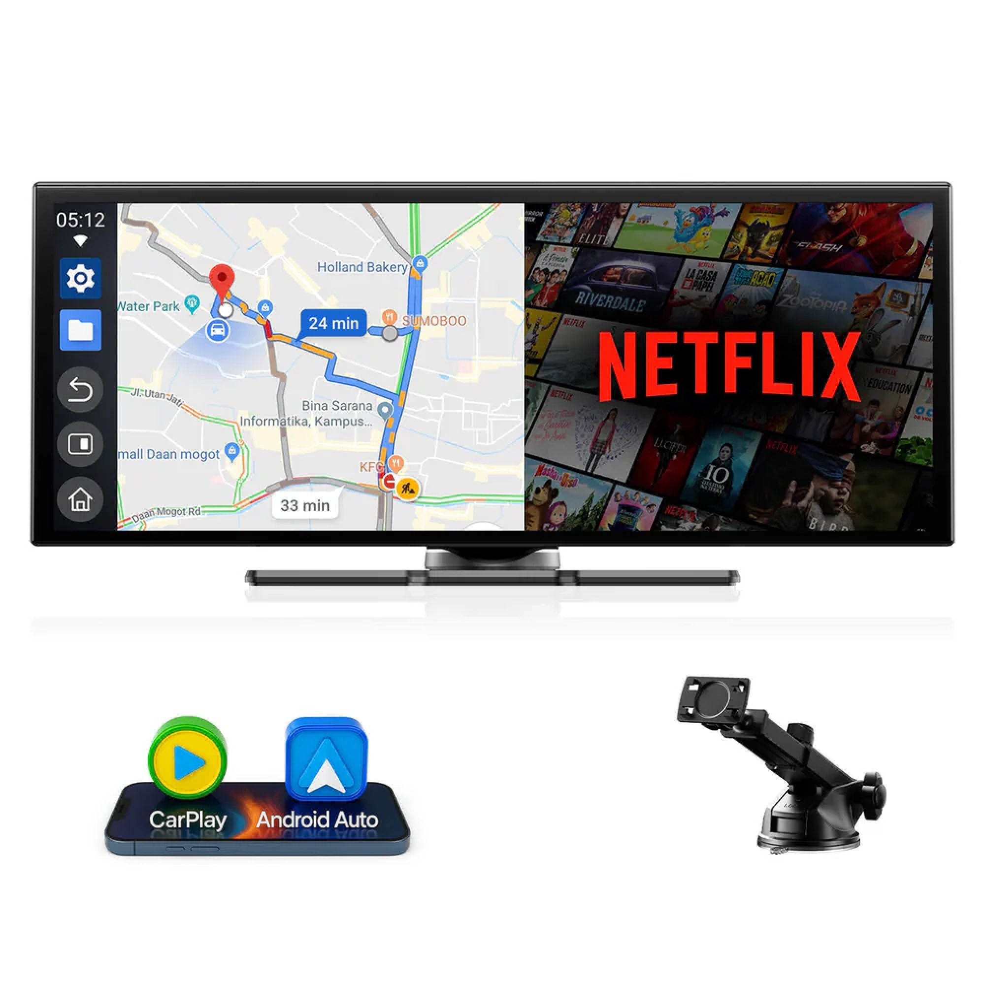 Getpairr 11,4" Tragbarer Auto-Bildschirm