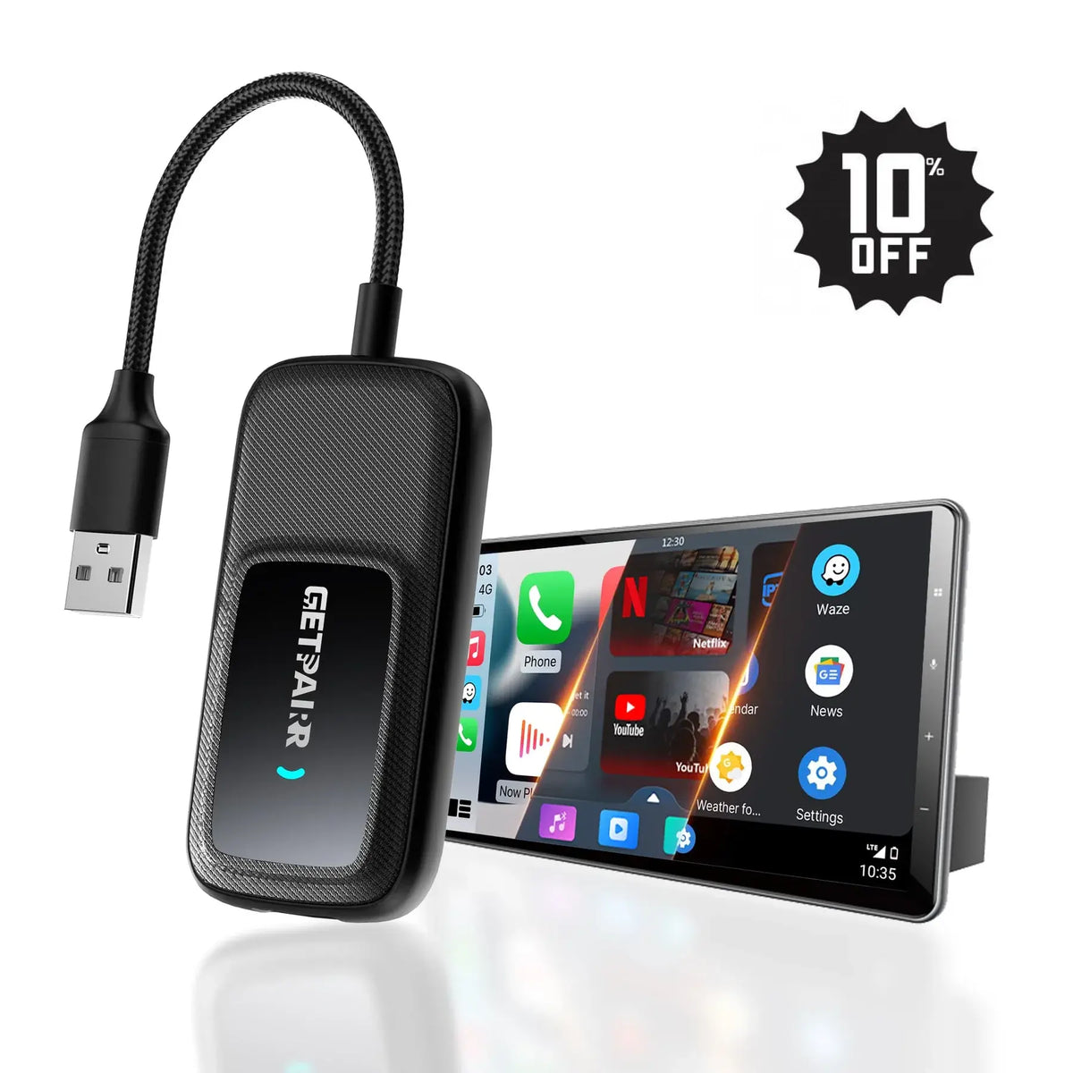 2025 NEU Aufgerüsteter Pairr Max Pro - Netflix / YouTube / IPTV / TikTok Wireless CarPlay / Android Auto Auto-Box