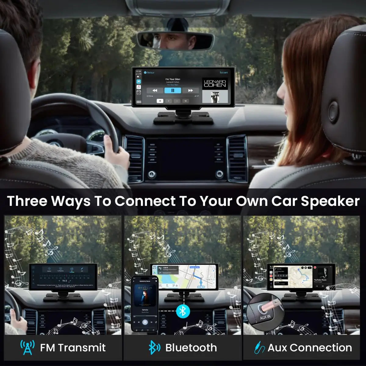 Getpairr Vista-11.4" Pantalla portátil para coche