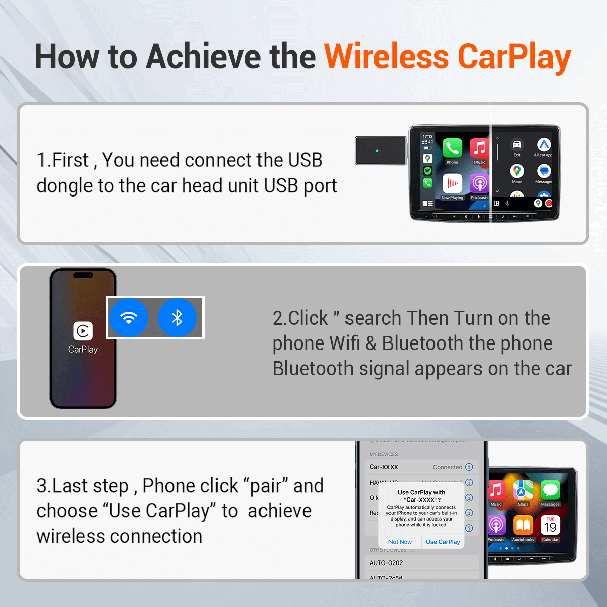 (عروض سريعة) محول Pairr® Mini CarPlay/Android Auto اللاسلكي