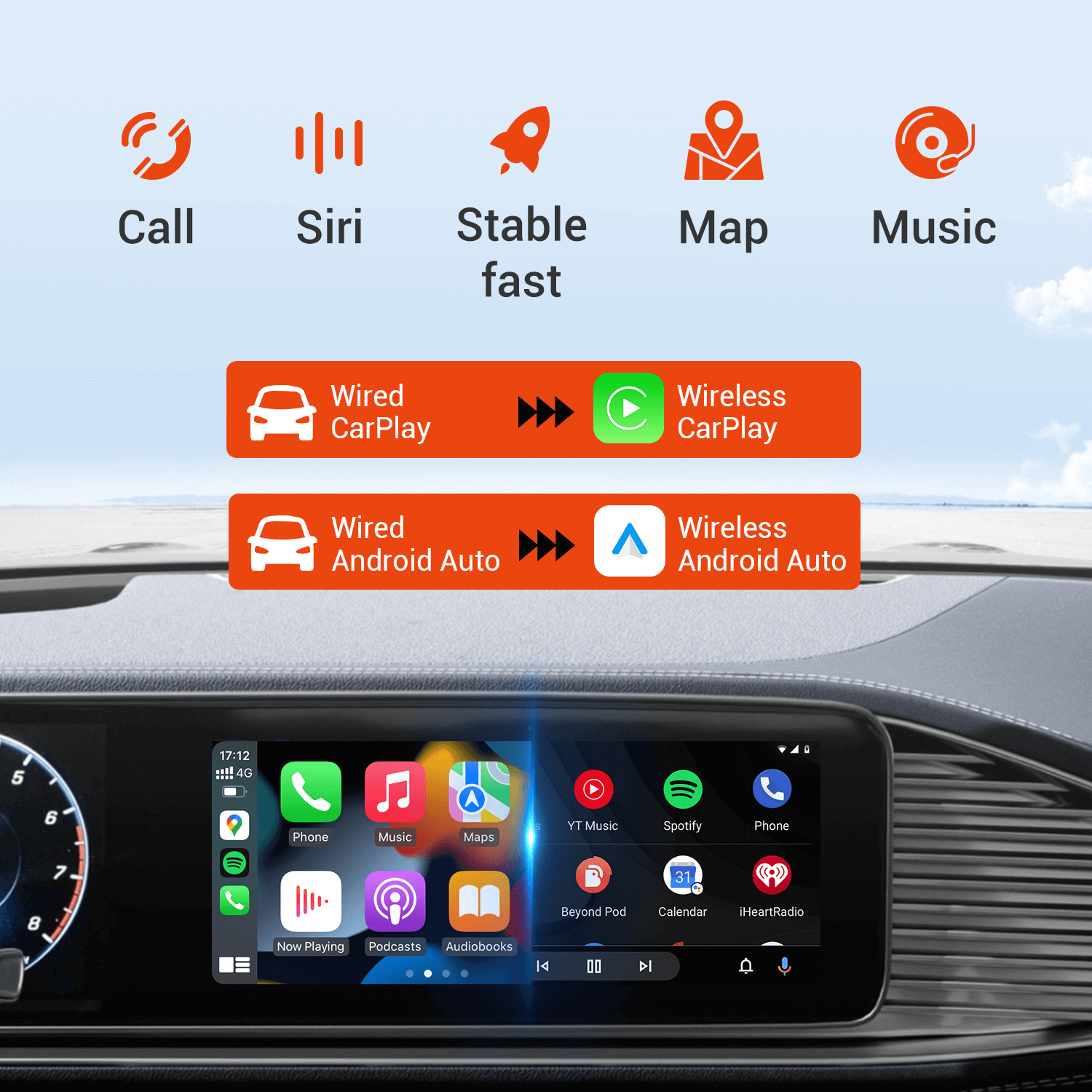 (عروض سريعة) محول Pairr® Mini CarPlay/Android Auto اللاسلكي