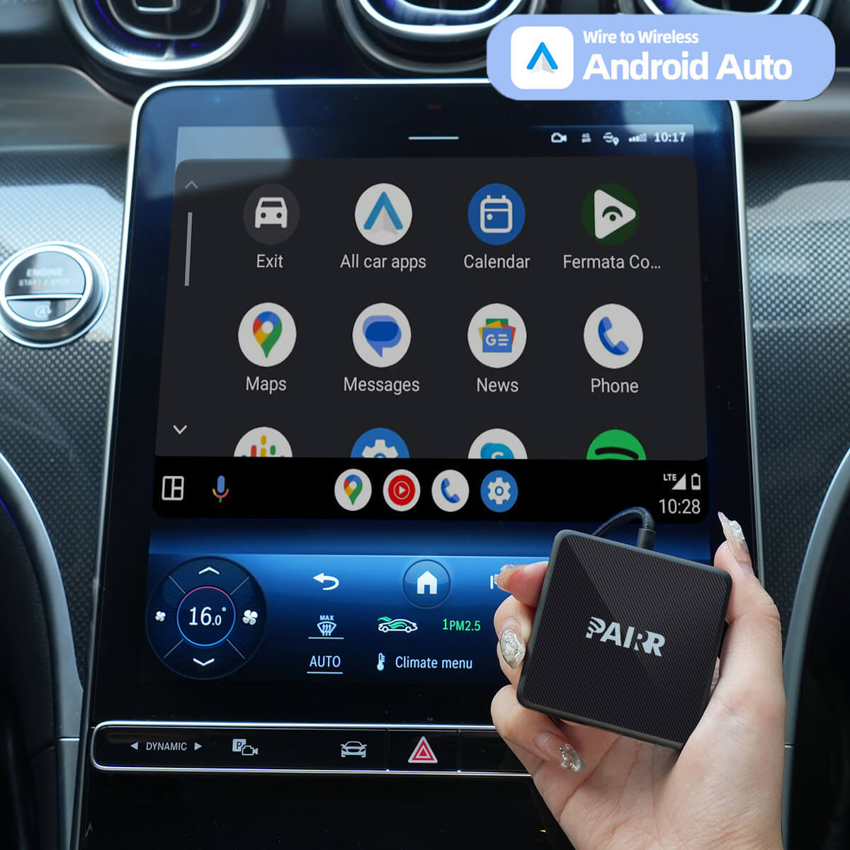 【NOUVEAU】Adaptateur Pairr TV-HDMI Multimédia sans Fil CarPlay/Android Auto Amélioré 2025