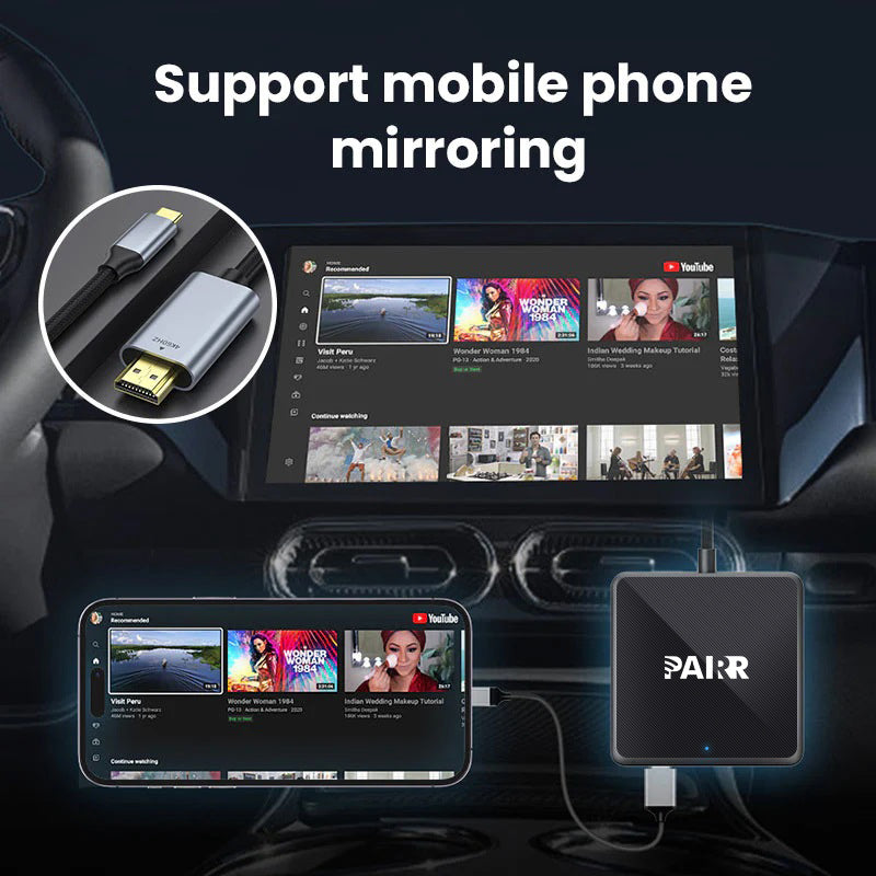 【NOUVEAU】Adaptateur Pairr TV-HDMI Multimédia sans Fil CarPlay/Android Auto Amélioré 2025