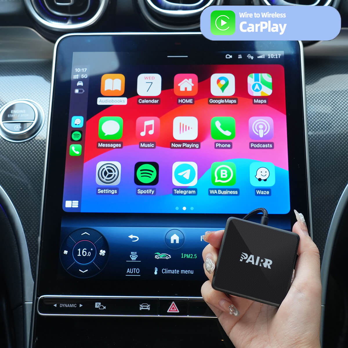 【NOUVEAU】Adaptateur Pairr TV-HDMI Multimédia sans Fil CarPlay/Android Auto Amélioré 2025