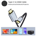 Kabel pro zrcadlení mobilního telefonu - Type-C-HDMI pro iPhone 16/15/14/13, MacBook Pro/Air, iPad Pro, Android série