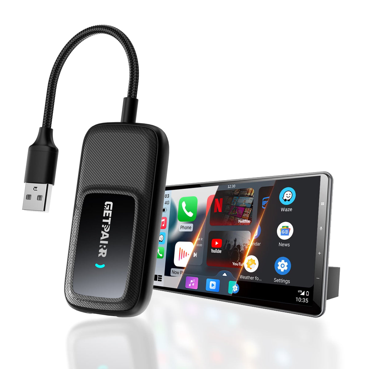 GetPairr Go · All-in-1 Wireless CarPlay & Android Auto Adapter with Ap
