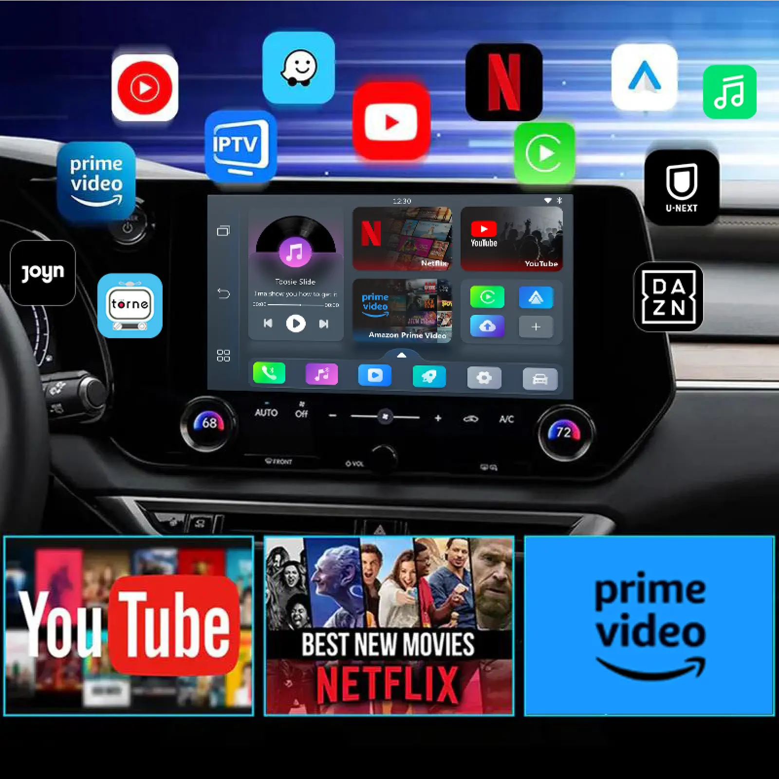 GetPairr Go · All-in-1 kabelloser CarPlay- & Android Auto-Adapter mit App-Hub